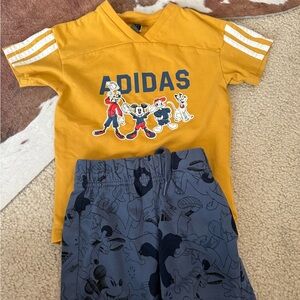 Adidas x Disney tee and short set 2t